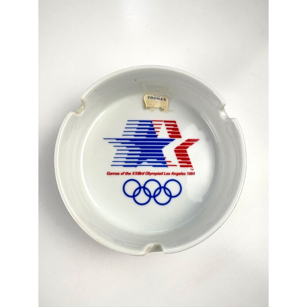 1984  Los Angeles Olympics Souvenir Ashtray Papél XXIII‎ Olympiad Ceramic NOS